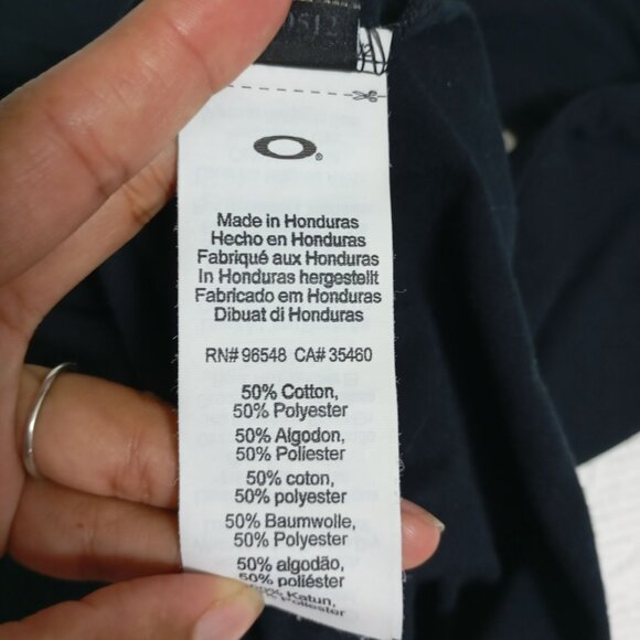 Oakley T-Shirt Mens Black XL With HB Logo & Graphic Back Print Regular Fit - Picture 5 of 6